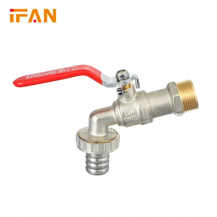 Ifan Brass Fitting 1/2-1 Inch Brass Water Tap with Long Handle